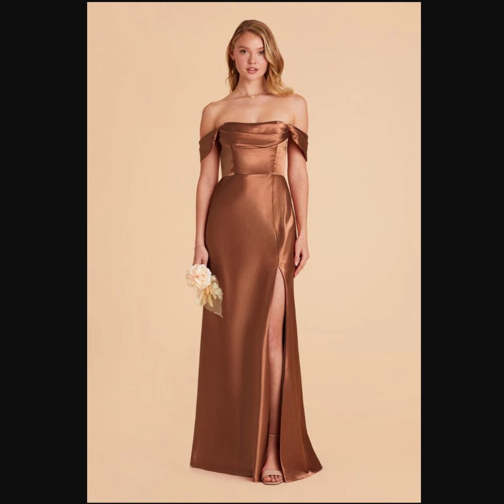 BIRDY GREY Mia Convertible Dress - Satin Rust